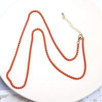 Copper Color Bomisian Necklace 3mm Stacked Geometric Necklace Wholesale sku image 9