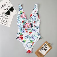 Ladies One Piece Printed Swimsuit Sexy Swimsuit sku image 2