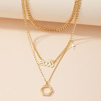 Multi-layered Year 2000 Crown Pendant Necklace Female Fashion Collarbone Chain sku image 1