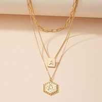 European And American English Alphabet Necklace Female Long Sweater Chain sku image 1