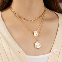 European And American English Alphabet Necklace Female Long Sweater Chain main image 1