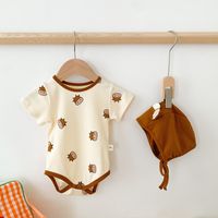 Cartoon Calf Short-sleeved One-piece Romper Thin Round Neck Pullover Baby Romper main image 5