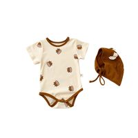 Cartoon Calf Short-sleeved One-piece Romper Thin Round Neck Pullover Baby Romper main image 6