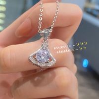 Koreanische Mode-schlüsselbeinkette Weiblich Mit Diamanten, Leichter Luxus-anhänger main image 2