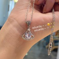 Korean Fashion Collarbone Chain Female Inlaid With Diamonds Light Luxury Pendent main image 5