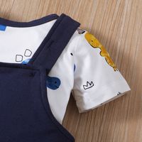 2022 New Dinosaur Short-sleeved T-shirt Overalls Two-piece Set Wholesale main image 6