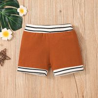 Korean Children's Pullover Two-piece Casual New Striped Shorts Suit Wholesale main image 5