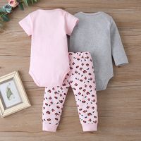 Autumn New Cute Long-sleeved Jumpsuit Three-piece Baby Fashion Pants Suit main image 3