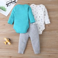 Autumn New Cute Long-sleeved Jumpsuit Three-piece Baby Fashion Pants Suit main image 5