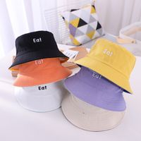 Spring And Autumn New Eat Little Lazy Cat Embroidered Children's Foldable Fisherman Hat main image 3