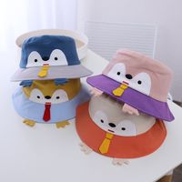 Sombrero De Pescador De Pingüino De Dibujos Animados Para Niños Nuevos De Otoño, Sombrero De Ala Grande A Juego De Colores Bonitos main image 1