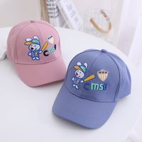 Cartoon Children Spring And Autumn Rabbit Embroidery Baseball Hat Wholesale main image 3