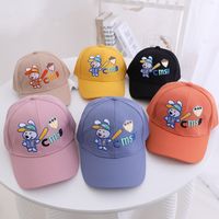 Cartoon Children Spring And Autumn Rabbit Embroidery Baseball Hat Wholesale main image 4