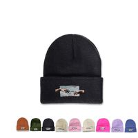 Fashion Painting Printing Knitted Trend Warm Simple Wool Hat Wholesale main image 1