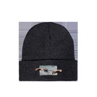 Fashion Painting Printing Knitted Trend Warm Simple Wool Hat Wholesale main image 6