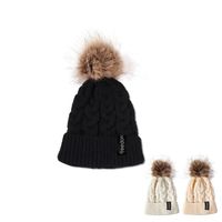 Black Knitted Hat Male Treasure Warm Twist Wool Hat Female Autumn And Winter main image 2