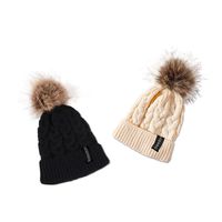 Black Knitted Hat Male Treasure Warm Twist Wool Hat Female Autumn And Winter main image 5