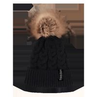 Black Knitted Hat Male Treasure Warm Twist Wool Hat Female Autumn And Winter main image 6