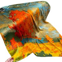 Écharpe Carrée De 90 Cm Foulard En Soie De Simulation De Bouleau Foulard En Soie Tendance En Gros Pour Dames main image 6