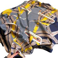 Spring And Summer New Satin Thin Silk Scarf Female Simulation Silk Chain Square Scarf main image 6