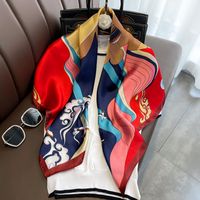 90cm Large Square Scarves Women's Silk Scarves Spring And Autumn Shawls main image 3