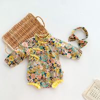 Cute Princess Fashion Chinese Style Newborn Baby Triangle Bag Romper sku image 7