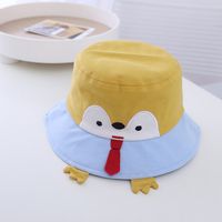 Autumn New Children's Cartoon Penguin Fisherman Hat Cute Color Matching Big Brim Hat sku image 1