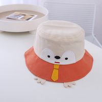 Autumn New Children's Cartoon Penguin Fisherman Hat Cute Color Matching Big Brim Hat sku image 4