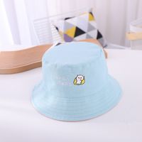 Spring And Autumn New Eat Little Lazy Cat Embroidered Children's Foldable Fisherman Hat sku image 2