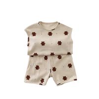 Children's Sleeveless Suit Cute Printed Cotton Baby Two-piece main image 6
