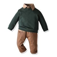 Chemises À Manches Longues Pour Enfants Pulls Pulls De Sport Costumes Trois Pièces main image 2