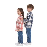 New Plaid Long-sleeved Cotton Jacket Lapel Fleece Single-breasted Cardigan Wholesale main image 4