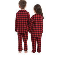 Autumn Cotton Pajamas New Red And Black Plaid Christmas Home Clothes Two-piece main image 6