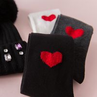 Calf Socks Female Red Heart New Year Stockings Knee-length Stockings Wholesale main image 5