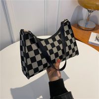 Bag Women's New Fashion Single-shoulder Handbag Personality Casual Simple Plaid Small Square Bag main image 1