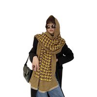 Korean Version Of The Houndstooth Scarf Double-sided New Mid-length Imitation Cashmere Shawl main image 6
