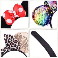 European And American Children's Sequin Headband Polka Dot Bow Round Headband Cute Headband main image 5