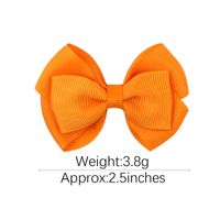 Simple Threaded Ribbon Candy Color Double-layer Children's Bow Hairpin main image 3