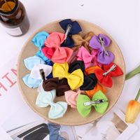 Simple Threaded Ribbon Candy Color Double-layer Children's Bow Hairpin main image 4
