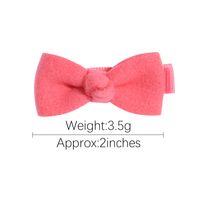 European And American Children's Hair Accessories Solid Color Bow Hairpin main image 3