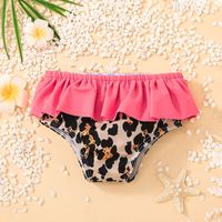 Mode Kinder Badeanzug Anzug Leopardenmuster Bikini Split Badeanzug Zweiteiliges Set main image 4