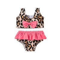 Mode Kinder Badeanzug Anzug Leopardenmuster Bikini Split Badeanzug Zweiteiliges Set main image 3