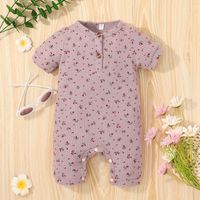 Baby Romper Summer Short-sleeved Printed Round Neck Jumpsuit main image 1