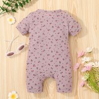 Baby Romper Summer Short-sleeved Printed Round Neck Jumpsuit main image 5