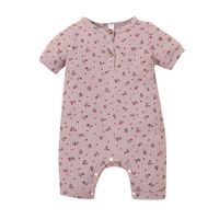Baby Romper Summer Short-sleeved Printed Round Neck Jumpsuit main image 6