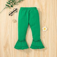 Kid Striped Top Flared Pants Suit Children's Clothing Green Children's Suits main image 5