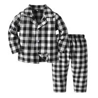 Autumn Cotton Pajamas New Red And Black Plaid Christmas Home Clothes Two-piece sku image 9