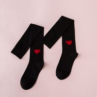 Calf Socks Female Red Heart New Year Stockings Knee-length Stockings Wholesale sku image 1