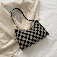 Bag Women's New Fashion Single-shoulder Handbag Personality Casual Simple Plaid Small Square Bag sku image 2