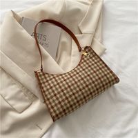 Bag Women's New Fashion Single-shoulder Handbag Personality Casual Simple Plaid Small Square Bag sku image 3